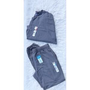 Men’s Gray Lounge Set 3XL Crewneck & 2XL Sweatpants Matching Sweats